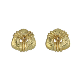 1990s David Webb 18K Gold Clip Earrings