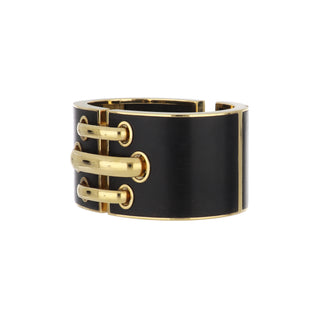 David Webb 18K Gold Ebony Bangle Bracelet