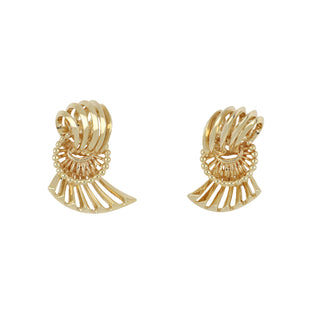 Mid-Century Tiffany & Co. 14K Gold Ribbon Earrings