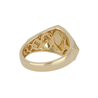 Shy Creation 14K Gold Pyramid Geo Cut Ring