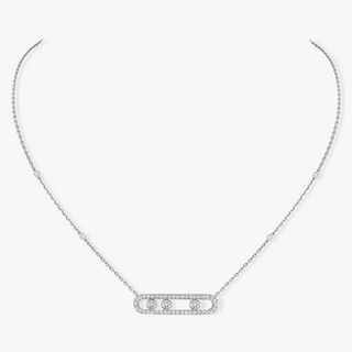 Messika 18K White Gold Move Pavé Diamond Necklace