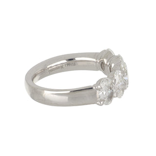 Tenenbaum Platinum Five Stone Oval Diamond Band