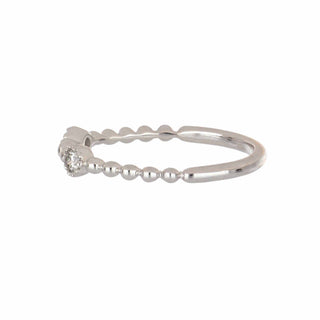 14K White Gold Diamond Half Band