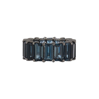 Tenenbaum Collection Sterling Silver Topaz Eternity Ring