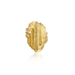 Vintage Henry Dunay 18K Gold Wide Ridged Ring