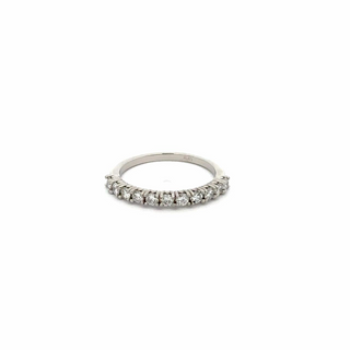 Modern Tenenbaum Workshop 18K White Gold Round Brilliant-Cut Diamonds Half Band
