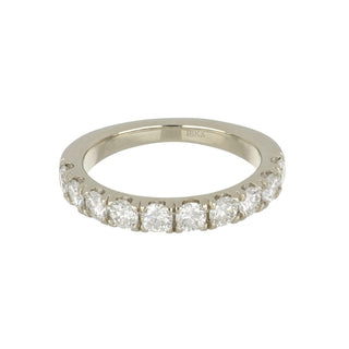 18K White Gold Diamond Half Band