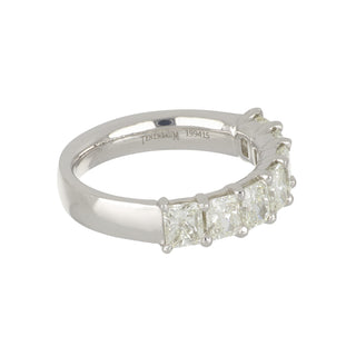 Tenenbaum Platinum Radiant Cut Diamond Serven Stone Band