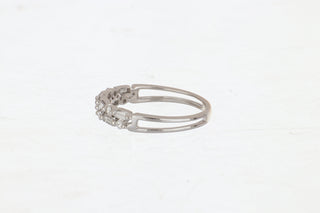Tenenbaum Collection White 14K Gold Baguette Cut Diamonds Half Band