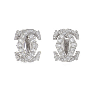 Cartier 18K White Gold Double C Diamond Jewelry Suite