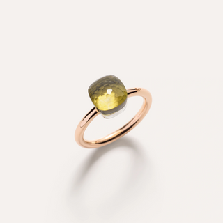 Pomellato 18K Rose Gold Lemon Quartz Nudo Petit Ring