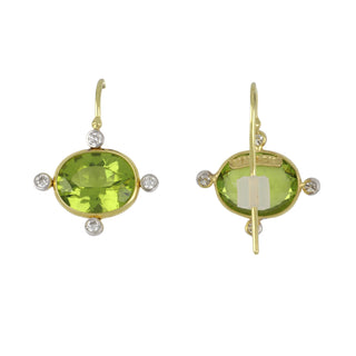 Mazza 14K Gold Peridot Drop Earrings
