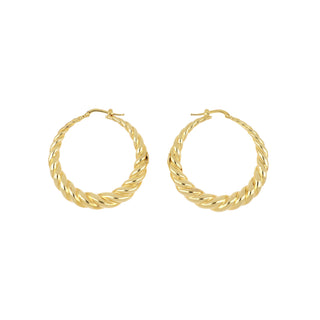 Tenenbaum Collection 14K Gold Twisted Hoop Earrings