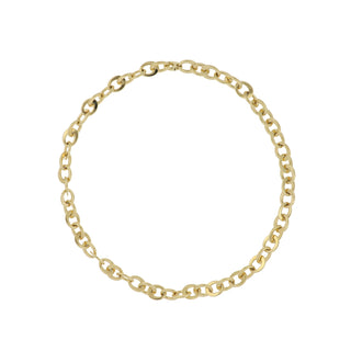 Antonio Papini 18K Gold Oval Link Necklace