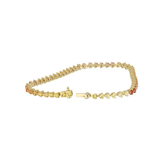 Lisa Nik Ombre Yellow Sapphire 18K Line Bracelet