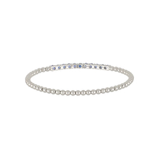 Lisa Nik 18K White Gold Sapphire Bead Bracelet