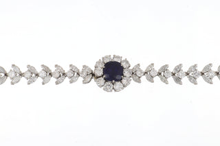 Important Mid-Century Petochi Platinum Sapphire and Diamond Demi-Parure