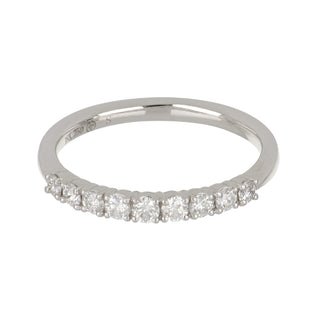 18K White Gold Diamond Half Band