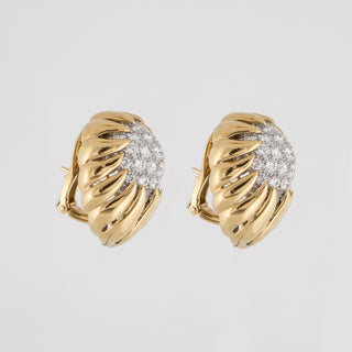 David Webb Yellow G&PT Diamonds Clip Earrings