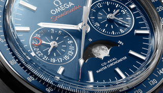 Omega Stainless Steel Speedmaster Moonphase in Blue