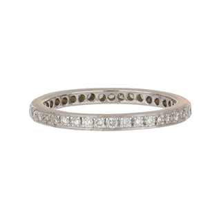 Estate 18K White Gold Diamond Eternity Band