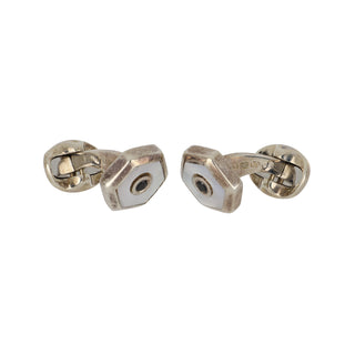 Deakin & Francis Sterling Silver Mother-Of-Pearl & Spinel Cufflinks