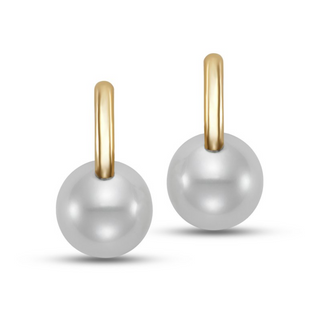Mastoloni 18K Gold Freshwater Pearl Huggie Earrings