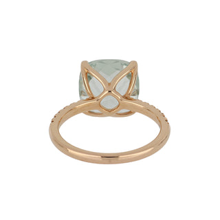 Lisa Nik 18K Rose Gold Green Quartz Ring