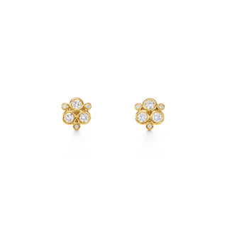 Temple St Clair 18K Gold Diamond Trio Stud Earrings