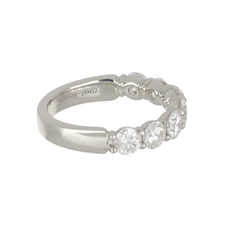 Tenenbaum Platinum Seven Stone Round Diamond Band
