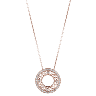 Verragio 18K Gold Diamond Morgan Filigree Pendant Necklace