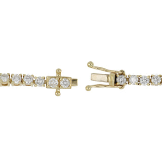 Estate 18K Gold Diamond Line Bracelet