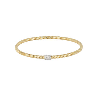 Antonio Papini 18K Gold Diamond Station Bracelet