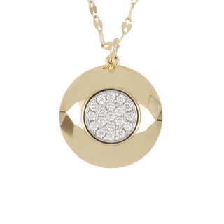 Shy Creation 14K Gold Circle Diamond Pendant