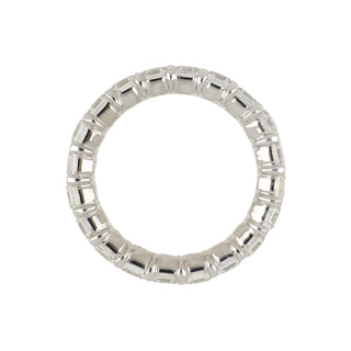 Platinum Asscher Cut Diamond Eternity Band