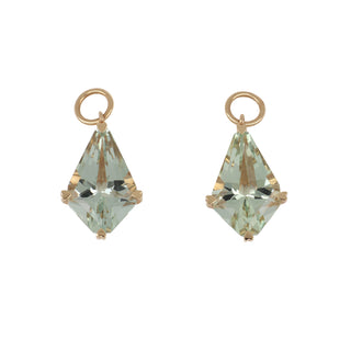 Lisa Nik 18K Rose Gold Green Quartz Earring Drops