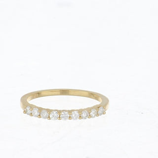 18K Gold Diamond Half Band