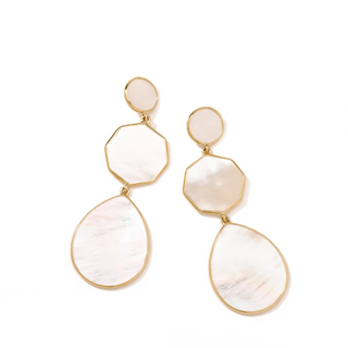 Ippolita 18K Crazy 8's 3-Stone Drop Earrings in Mother-Of-Pearl