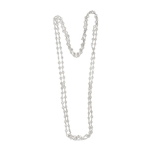 Important Mid-Century Platinum Diamonds-by-the-Yard Longuard Necklace