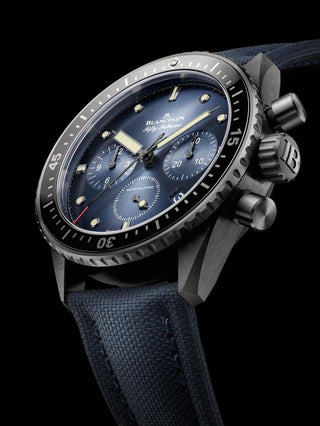 Blancpain Ceramic Sunburst Blue Fifty Fathoms Bathyscaphe Chronographe Flyback