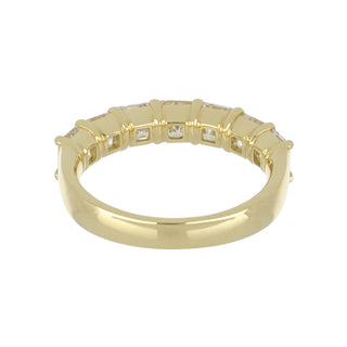 Tenenbaum 18K Gold Asscher Cut Diamond Seven Stone Band