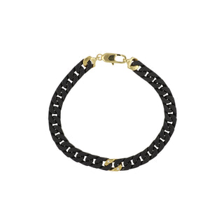Antonio Papini Titanium Link Bracelet with Diamonds