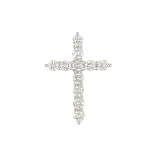 Tenenbaum 18K White Gold Diamond Cross Slide Pendant