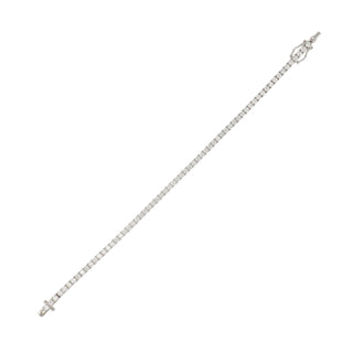 Tenenbaum 18K White Gold 3.65ct Diamond Line Bracelet
