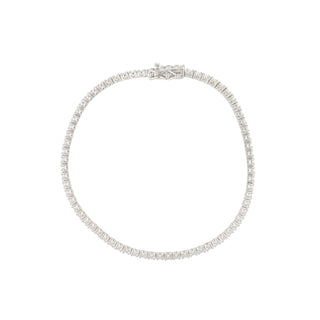 18K White Gold Diamond Line Bracelet