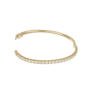 Tenenbaum 18K Gold 3.00ct Diamond Bangle