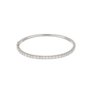 Tenenbaum 18K White Gold 3.00ct Diamond Bangle