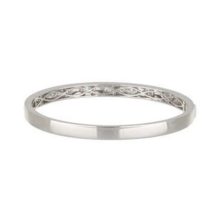 18K White Gold Fancy Shape Diamond Bangle