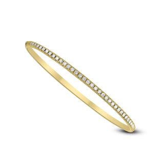 Tenenbaum 18K Gold Diamond Half Bangle Bracelet