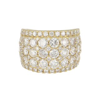 Tenenbaum 18K Gold Wide Pave Diamond Half Band